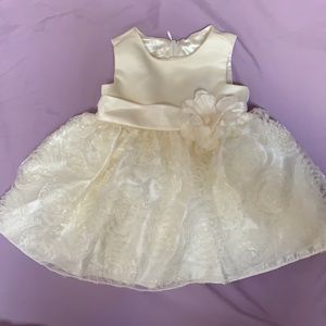 American Princess Ivory Satin Dress 12 months Perfect for Baptism